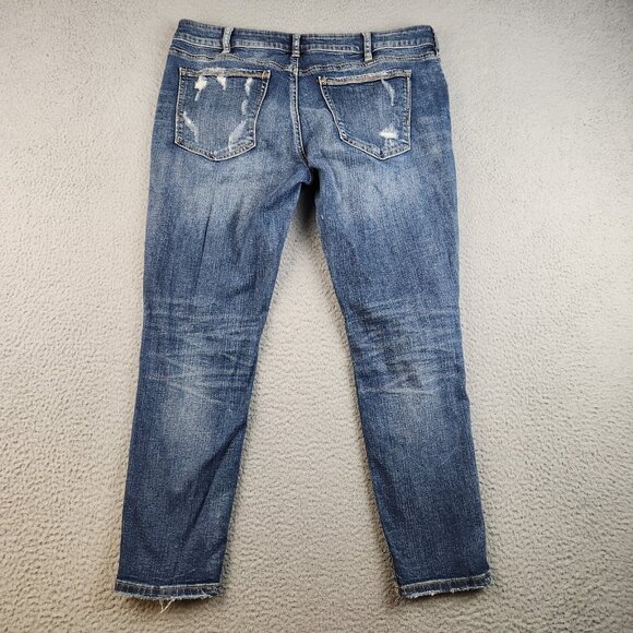 Silver Jeans Women's 33x27 Kenni Skinny Ankle Distressed Stretch Denim Pants - Picture 2 of 14